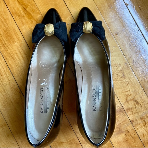 Vintage Karen Scott Pumps Patent with Bow US 8 - Picture 4 of 6